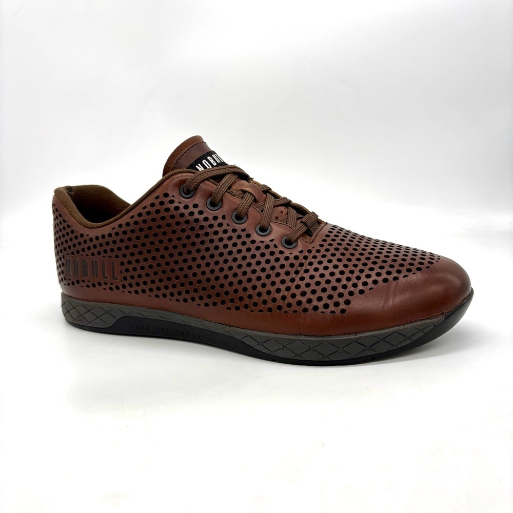 Nobull Men's Perforated Brown Leather Sneaker